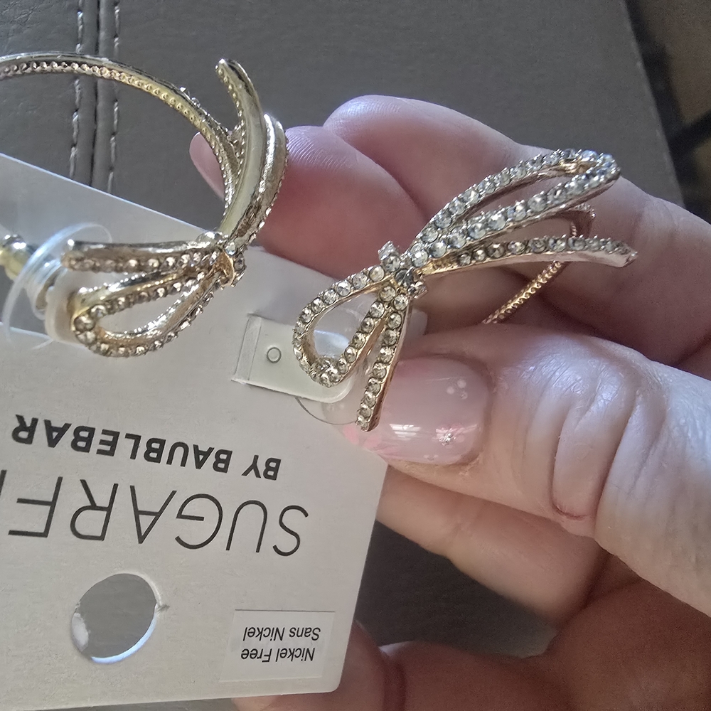 Sugarfix Gold Bow Earrings